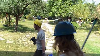 Hunting down a horny blonde with the sluttiest shorts