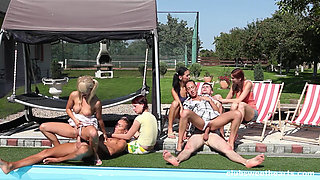 Group of Naughty Young Friends Having Fun