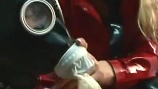 Penis humiliating in gas mask