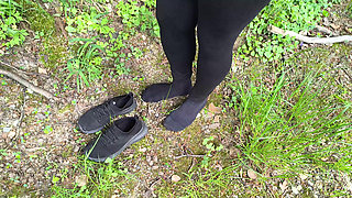 complete naked tit slapping near train bridge