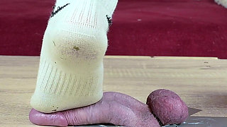 Cockbox CBT and Cock Trampling in Dirty Socks, Femdom Jozi Trample