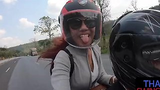 Asian amateur beauty gives wild POV BJ in steamy Thai reality scene