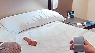 Spanking and Duct Tape Bondage Ebony Maid for Being Dirty