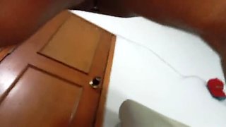 My friend's Spanish wife lets me try her big ass in doggy