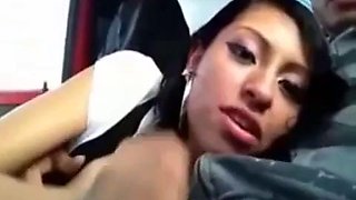 Girl sucking in the car ft. Young Horny  Latina Girl: Big Ass, Blowjob  Amateur Porn
