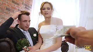 HUNT4K. Rich man pays well to fuck hot young babe on her wedding day