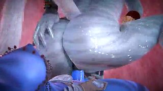 Neytiri Futa Creampie - Avatar Blue Alien Sex in 3D