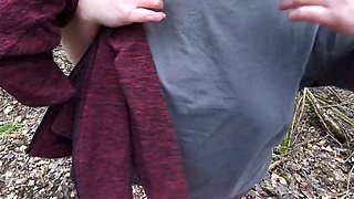 Barefeet tit slapping in nature