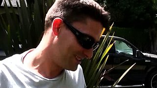 Big tit blonde gives blowjob to big cock