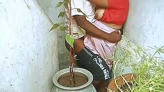 Village aunty with house woner stepson having sex 2nd floor