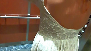 Horny MILF Flashes Pussy and Ass at Bar and Hotel