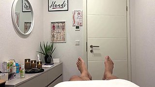 Busty stepmom was about to massage him, when thing got heated POV