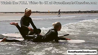 Surf's Up! 4 Lesbian Cuties Cruising at SweetheartsClassics