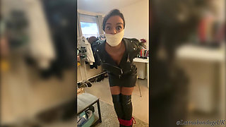 Latina Tied up and Gagged with Microfoam (hd)