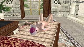 Wondrous Transgirl Catapults Bottle in Rump on Sofa 3 DIMENSIONAL Toon Manga porn