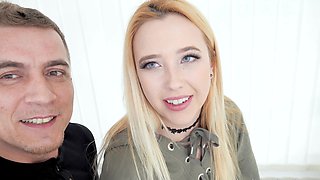 Blonde cheerleader Samantha Rone fucks passionately with her boyfriend