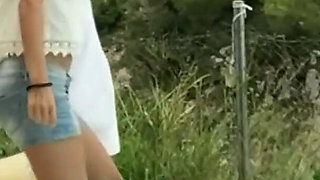 Swimming on a Nature Pool with Hot Beauty Lilu Moon