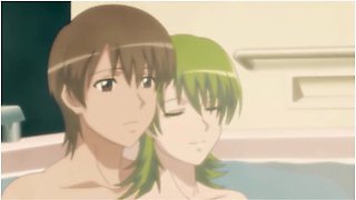 Green Haired Beauty With Big Tits Loves To Fuck In The Bathroom