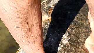 Hairy mature 41 y.o. outdoor