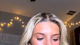 Blonde teen Sierras first erotic masturbation video
