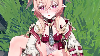 Genshin Impact - Linnea Outdoor Sex with Aether - Hentai 3D Animation