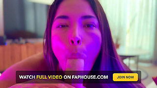 POV Blow Job in Neon Light From Latina Pornstar Mianins