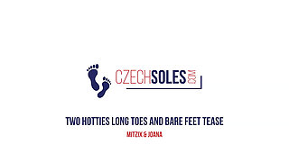 Two Hotties Long Toes and Bare Feet Tease