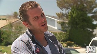 Stunning blonde British MILF Tanya Tate fucks her car mechanic