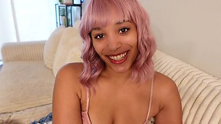 Ebony Siren's Intimate POV Charms in Steamy Homemade Play