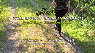 Titslapping World Record Trainig 2 - 6 of 18 - 4230 Slaps
