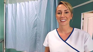 Johnny Sins And Brett Rossi In The White-haired Nurse In Stockings Took On The Cheek From A Stranger