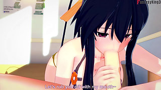 Rias Gremory is leaving so Akeno gives me a titjob - DXD NTR Madness Series