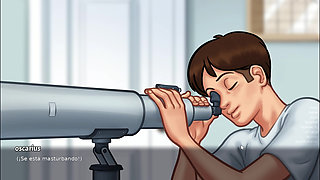 My Stepmom Gets Horny In The Car And Grabs My Penis - Summertime Saga