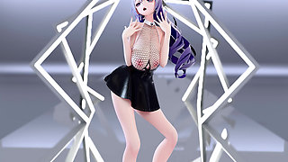 Big Duck Duck Queencard Fishing Net Outfit Tight Miniskirt Pearl Sexy Panties Oversized Big Breasts Nipples