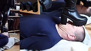 Mistress Lelia - Face kicking and Trampling in Boots