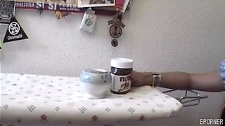 Her Body Is Perfect - Big tits, perky tits brunette hoe in vintage solo masturbation