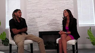 Big assed busty tit fuck and blowjob from curvy stunner