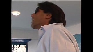 Retro homemade movie - 2 guys butt fuck skinny small tits amateur in classic vintage scene