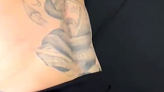 Perfect wife enjoys to breastfeed, sit and swallow milk