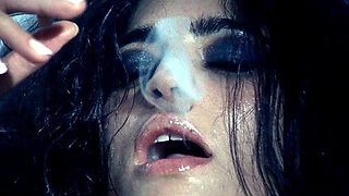 Lesbian blonde does cunnilingus and fingers a brunette