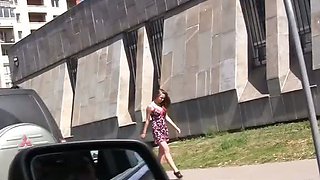 College girl fucked in the car