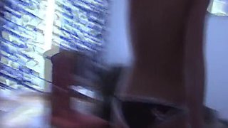 Pretty Brunette German Babe Facialized in the Bathroom