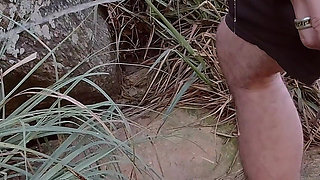 Dogging on the Beach My Hotwife Masturbates and Pees in Front of the Sea!