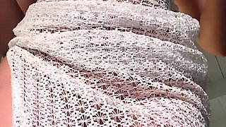 Louisa Khovanski Busty MILF Shakes Her Ass In White Dress