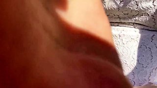 Pregnant Russian Babe Plays on Football Court