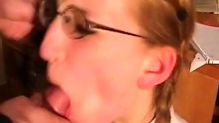 Redhead Secretary Gets Anal and Facial Reward