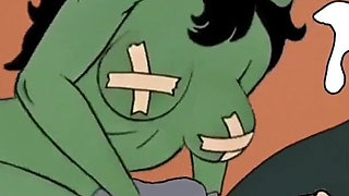 Slut She-hulk Gets Fucked on the First Date. Cartoon