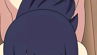 Naruto: Kunoichi Trainer - Hot 18yo Hinata Hyuga Teen Blowjob and Double Penetration Anal Sex. Her Tight Ass Gets Creampied