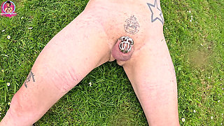 Slave Husband Flogged - Outdoor Bondage