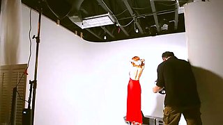 Amateur redhead masturbates then gives a blowjob